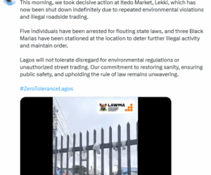 Lagos state govt shuts down Ajah market over environmental infractions