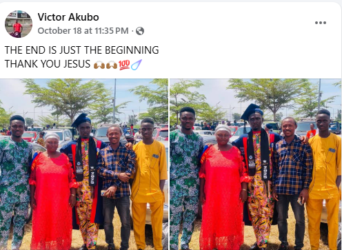 A graduate is 10 times better than a billionaire without a degree –  Kogi varsity fresh graduate says