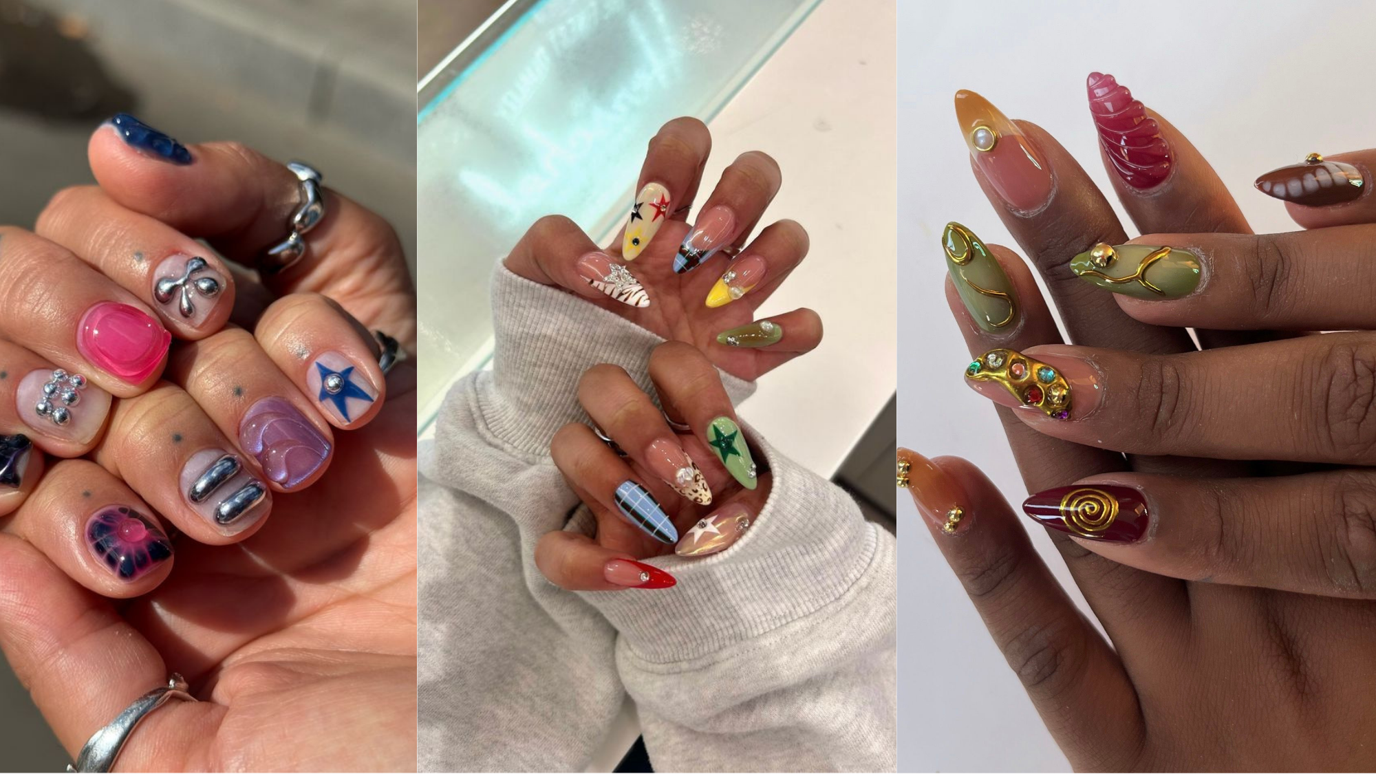 Mismatched "Funky" Nails Are In. Here Are Some Cute Ideas to Try Next