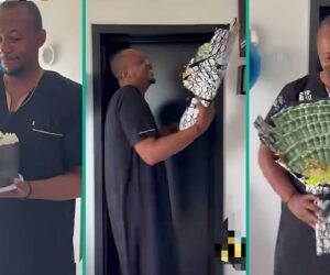 “I’m Jealous O”: Man Overjoyed After Getting Money Bouquet for the First Time, Emotional Clip Trends