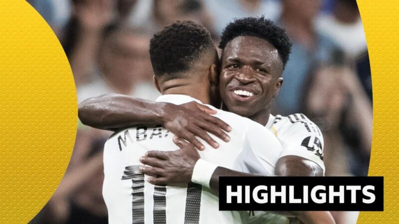 Vinicius scores twice as Real Madrid move top