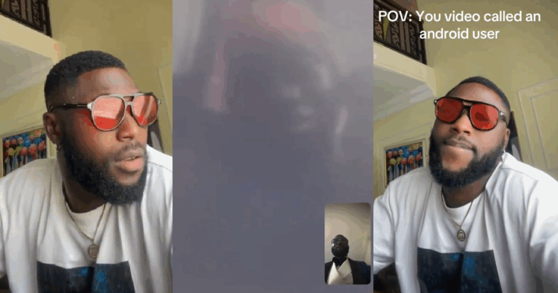 “Android users are really going through a lot, though” – Man m0cks Android users after sharing his video call experience with one (WATCH)