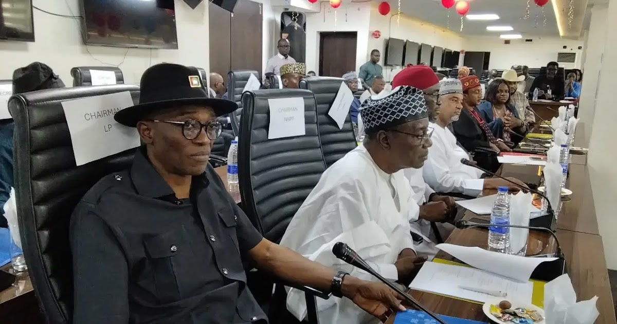 Photos: Labour Party’s internal crisis reignites as Abure attends INEC meeting
