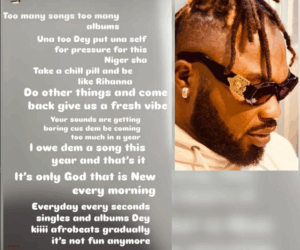 “Afrobeats don too choke” — Singer Slimcase laments as he says too many songs and albums are making the genre boring