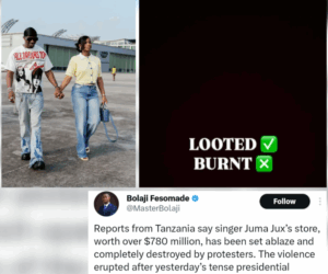 Priscilla Ojo reacts to false claims that her husband Juma Jux’s boutique was burnt in Tanzania