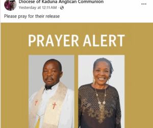 Gunmen kidnap Anglican priest and his wife in Kaduna