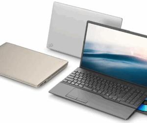 Fujitsu shocks tech fans with a 16-inch laptop that still plays DVDs, while other makers chase cloud and speed trends