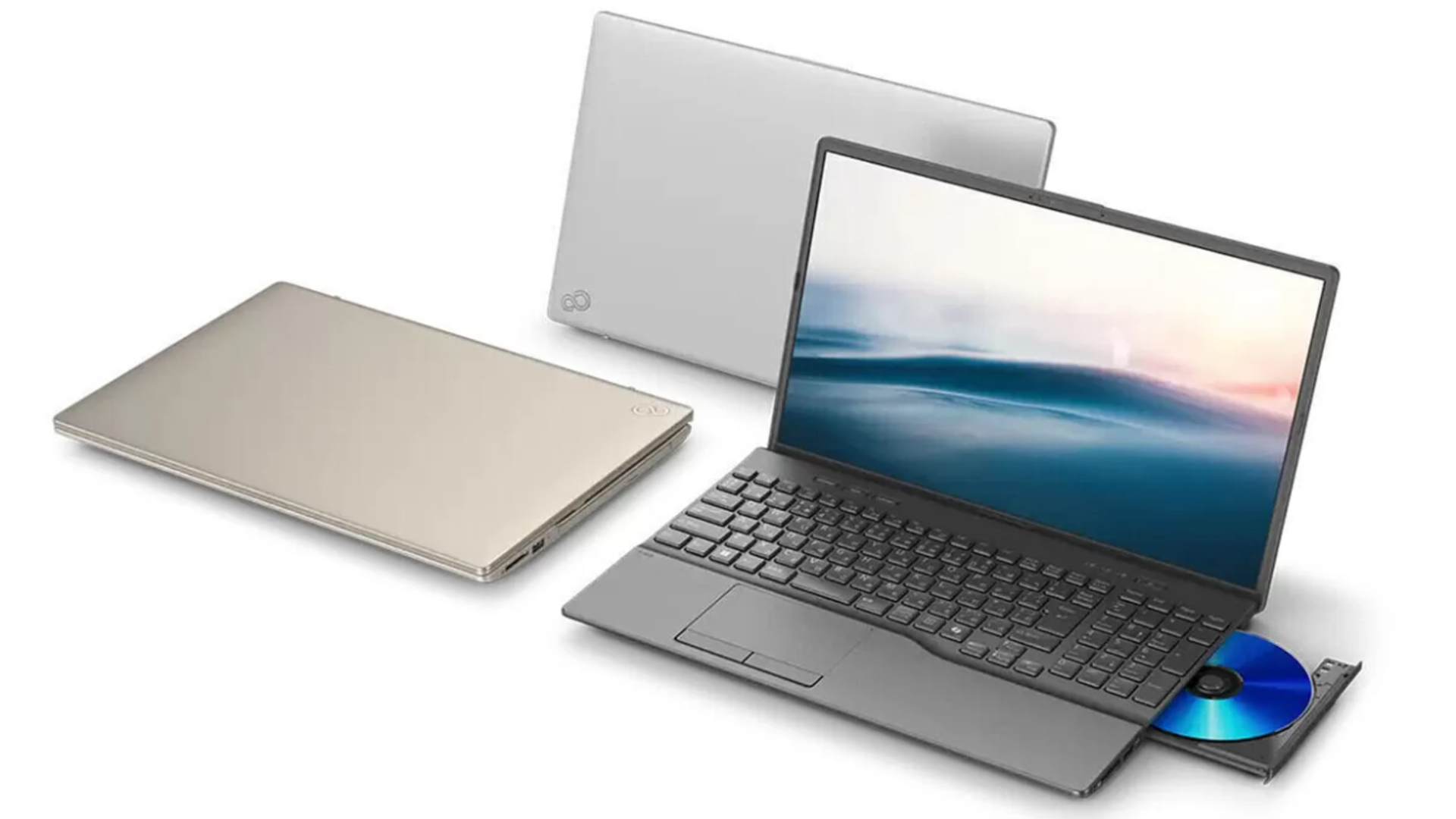 Fujitsu shocks tech fans with a 16-inch laptop that still plays DVDs, while other makers chase cloud and speed trends