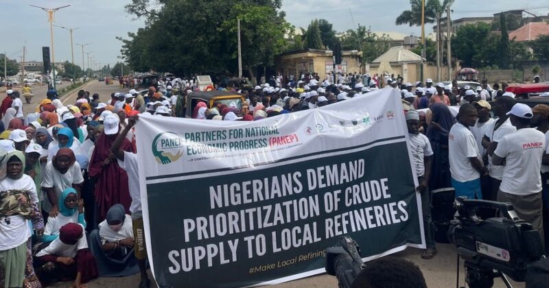Protest in Kaduna Over Alleged Sabotage of Dangote Refinery by PENGASSAN