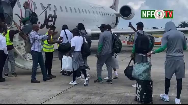 Airplane Conveying Super Eagles Makes Emergency Landing