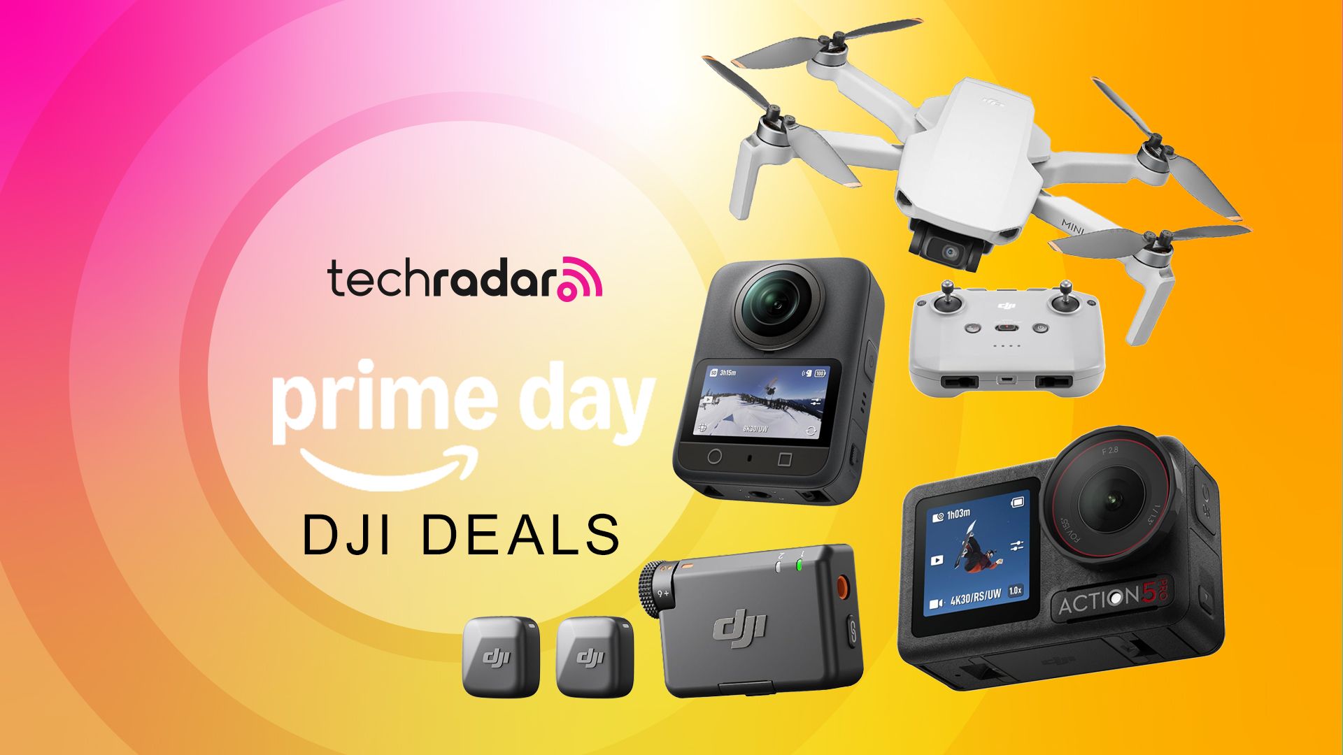 DJI drones, action cams and wireless mics have crashed to new low prices in the Prime Day sales – here are my top picks
