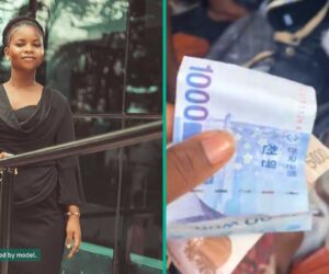 Woman Flaunts Foreign Currency She Found in Bale of Bags, Generates Buzz as People Calculate Them