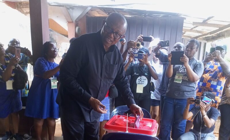 Peter Obi votes, alleges vote buying