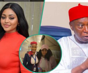 Regina Daniels Spotted in Commercial Flight Amid Marital Saga with Ned Nwoko, Netizens Ask Questions