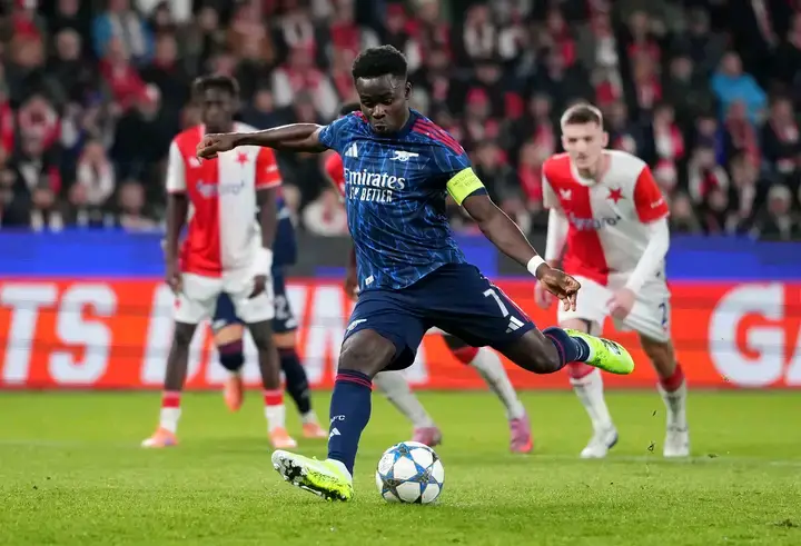 Saka Sets UCL Record In Arsenal’s Win Vs Slavia Prague