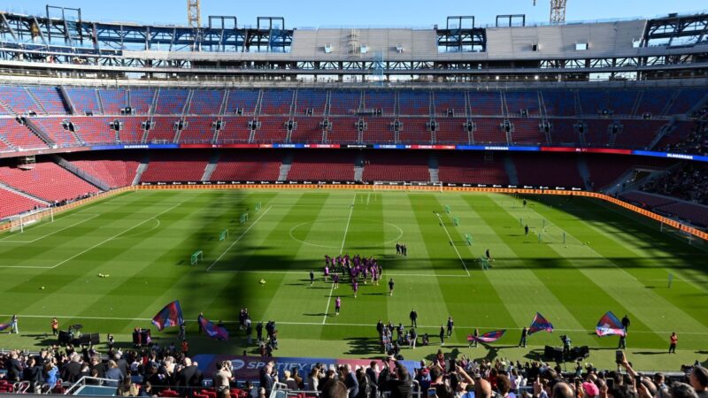 Barcelona unveil new-look Camp Nou to 23,00 fans in test event