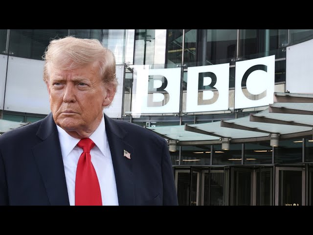 US president Donald Trump threatens to sue BBC for $1 BILLION for editing one of his speeches.