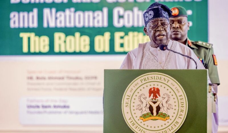 Tinubu to editors: Use criticism to build, not destroy Nigeria