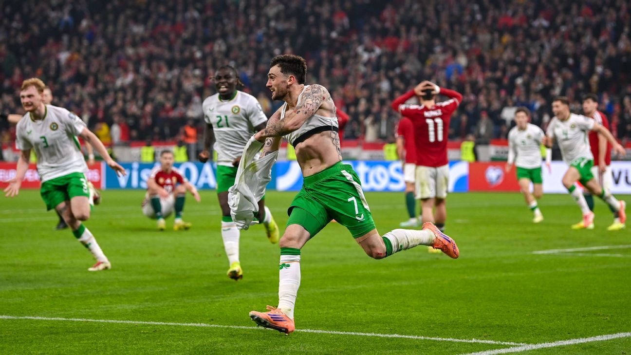 Ireland’s Parrott hails Hungary win as best night of his life