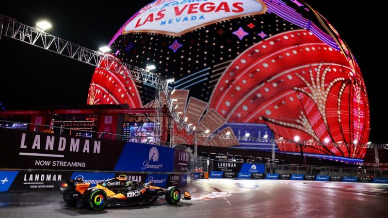 Las Vegas GP: Norris beats Verstappen to pole in wet qualifying