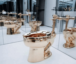 Fully functional 18-karat gold toilet sells for $12M