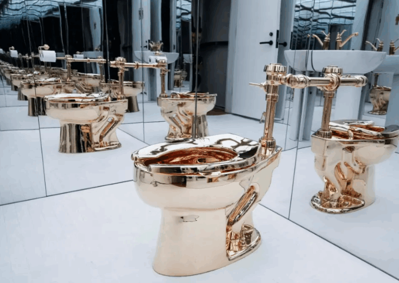 Fully functional 18-karat gold toilet sells for $12M