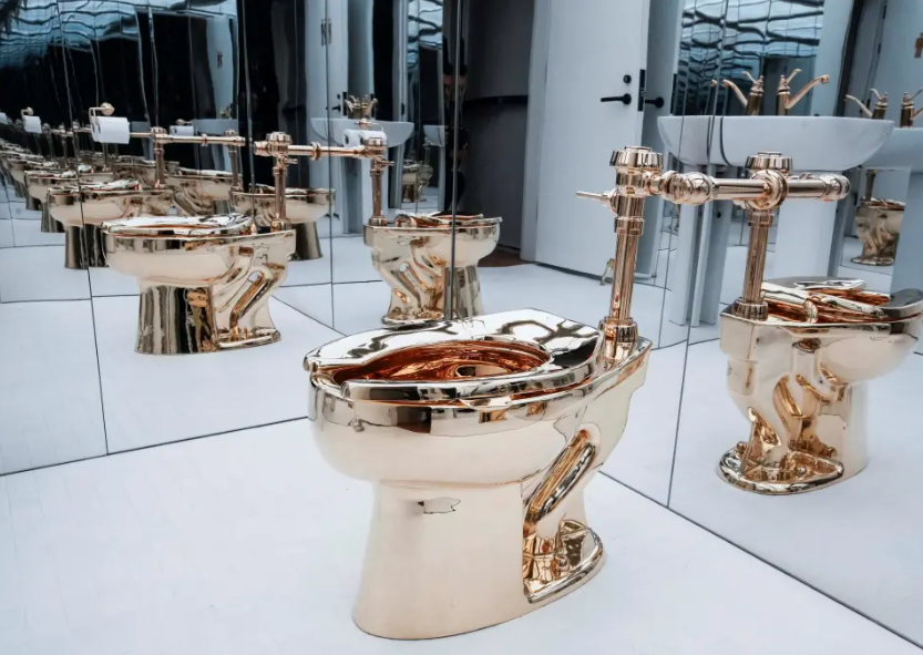 Fully functional 18-karat gold toilet sells for $12M