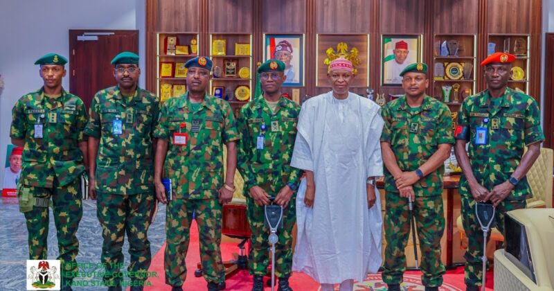 Gov Yusuf Praises Army’s Anti-Banditry Operations, Hosts GOC 1 Division in Kano
