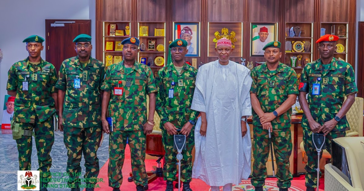 Gov Yusuf Praises Army’s Anti-Banditry Operations, Hosts GOC 1 Division in Kano