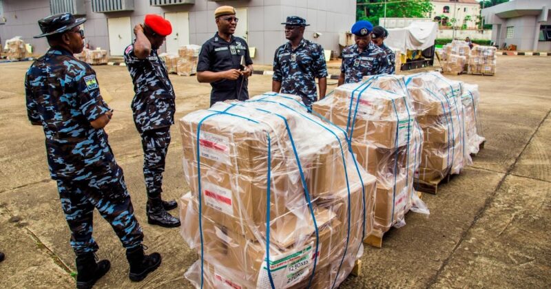 Police Secure Election Materials at CBN Anambra, Ahead of Guber Poll