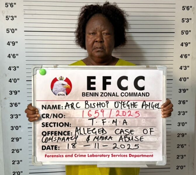 EFCC Nabs Female Archbishop After Church Members Sprayed Naira Notes On Cow