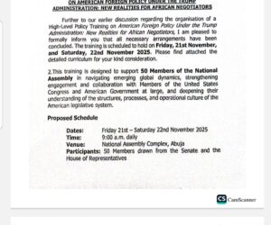 EXCLUSIVE: Nigerian Government Begins Training For 50 Senators, Rep Members On ‘How To Negotiate With US’ Amid Rising Insecurity