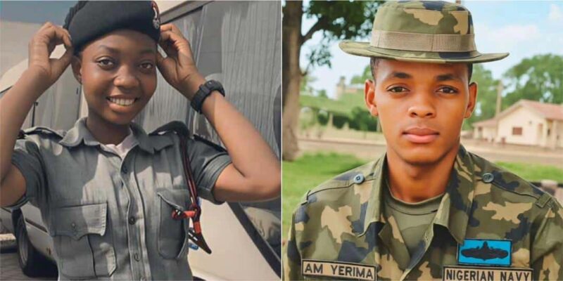 “He held my hand” – Female Navy applicant shares what viral Naval officer Yerima did during her Navy screening