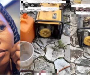 Lady who left 20 litres of fuel with security man shares what he did to it