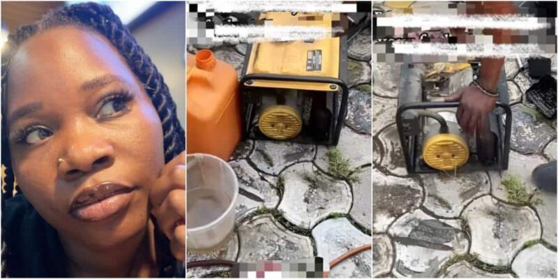 Lady who left 20 litres of fuel with security man shares what he did to it