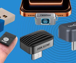 These tiny USB Flash Drives can be plugged in your MacBook Pro laptop and forgotten about