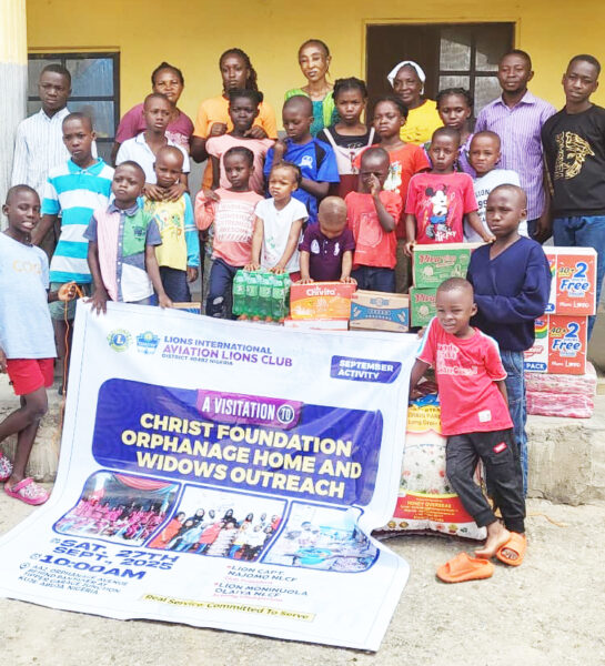 Aviation Lions Club Impacts Christ Foundation Orphanage Home, Widows Outreach