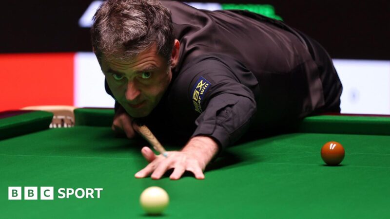 Ronnie O’Sullivan beats Allan Taylor 6-5 in International Championship first round