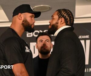 Clarke vs TKV: Frazer Clarke and Jeamie TKV argue before face-off