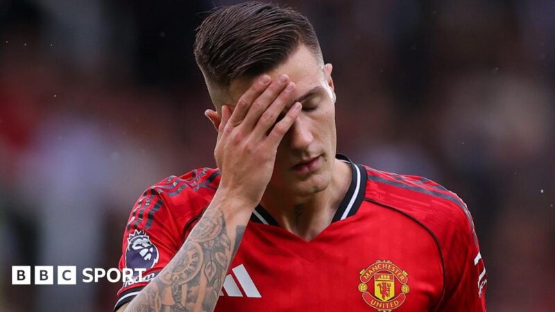 Benjamin Sesko: Man Utd and Slovenia striker out for about a month with knee injury