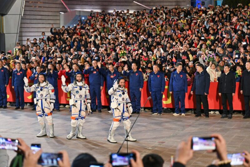 China sends youngest astronaut and mice to space station