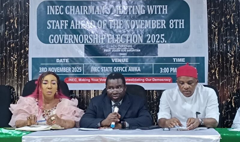 Anambra guber poll: No room for logistics failure, Amupitan warns staff