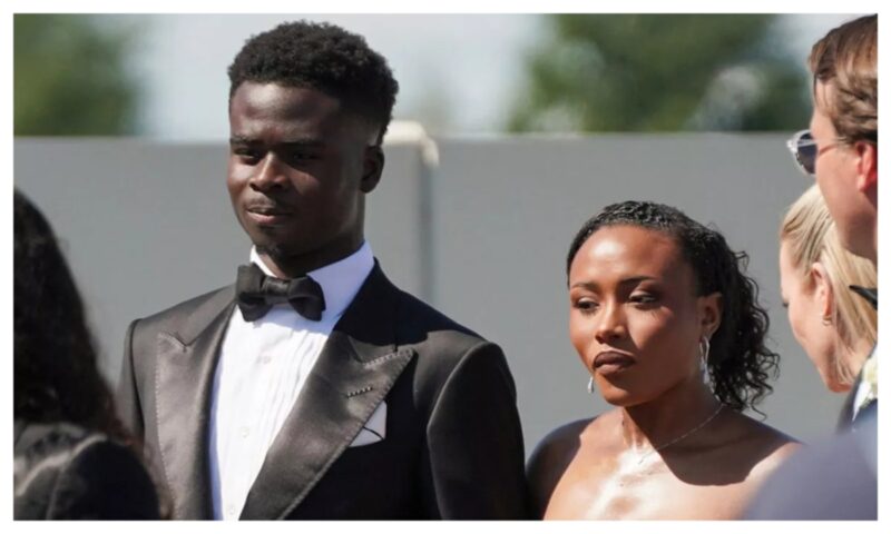 Bukayo Saka proposes to longtime girlfriend Tolami Benson in London