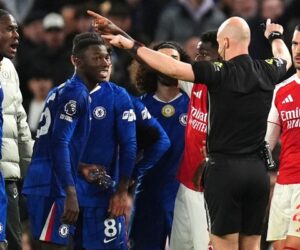 EPL: Ten-man Chelsea battle for point against Arsenal in fiery derby