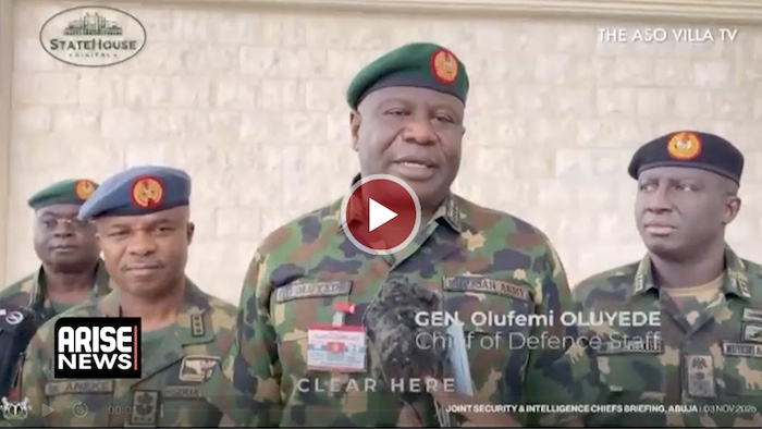 Defence Oluyede Denies Christian Persecution In Nigeria Amid Trump’s Threat Of US Military Action – Arise News