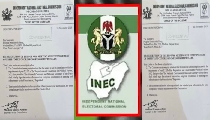 INEC Says Circulating Postponement Letter Is Fake – Arise News