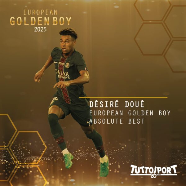 French forward DÃ©sirÃ© DouÃ© crowned 2025 GoldenÂ Boy
