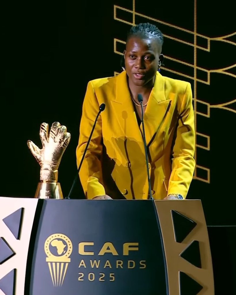 Super Falcons goalkeeper, Chiamaka Nnadozie wins CAF Women’s Goalkeeper of the year for the third yearÂ running