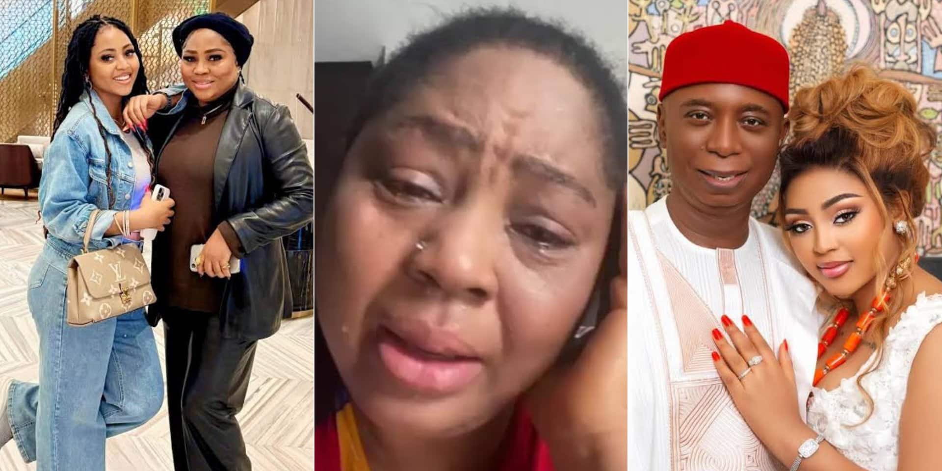 “Regina Daniels spend $50K on your campaign; we’ve been trying to cover your shame” – Regina Daniels’ mother shades Ned Nwoko