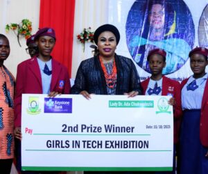Keystone Bank chairman, Ada Chukwudozie, rewards young innovators in science and tech